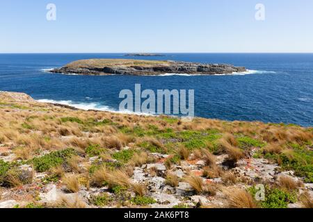 Kangaroo Island Australie paysage ; les îlots Casuarina aka les frères, à l'extrémité ouest de Kangaroo Island Australie du Sud Banque D'Images