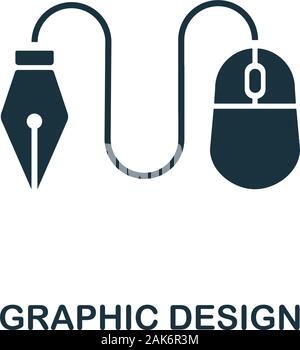 Icône du design graphique. L'élément simple à partir de la technologie du design collection. Design graphique rempli pour les modèles, l'icône de l'infographie et plus Illustration de Vecteur