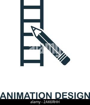 L'icône de conception d'animation. L'élément simple à partir de la technologie du design collection. Icône du Design animation rempli pour les modèles, l'infographie et plus Illustration de Vecteur