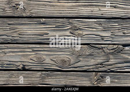 Planches en bois patiné, Close up Banque D'Images