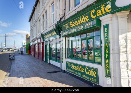 Seaside Cafe, New Brighton, Wirral, Merseyside Banque D'Images