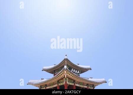 Temple de Suwon Suwon, Corée du Sud 2019 laïcs Banque D'Images