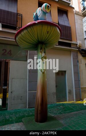 LA RUE CHAMPIGNONS, ALICANTE. Banque D'Images