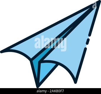 Origami isolés paperplane conception vectorielle Illustration de Vecteur