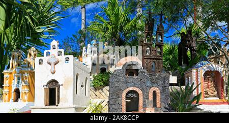 Cimetière traditionnel mexicain, Riviera Maya, Mexique Banque D'Images