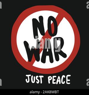 Pas de guerre juste paix logo vector illustration Illustration de Vecteur