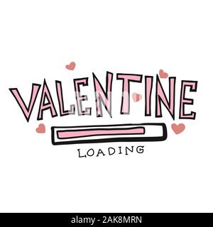 Valentine loading vector illustration Illustration de Vecteur