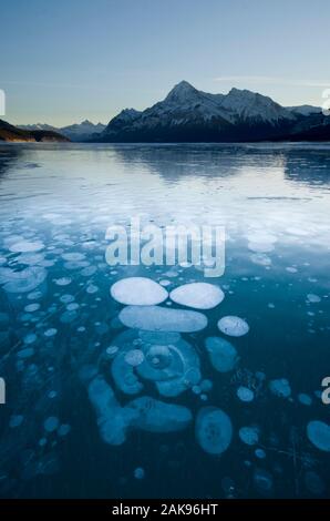 Le lac Abraham congelé - Canada Banque D'Images
