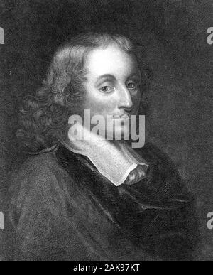 BLAISE PASCAL (1623-1662) mathématicien français, inventeur et écrivain Banque D'Images