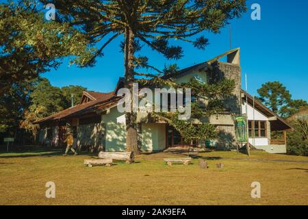 Parc national Aparados da Serra visitor center à l'Itaimbezinho Canyon et Cambara do Sul. Une ville avec des attractions touristiques naturelles dans le sud du Brésil. Banque D'Images