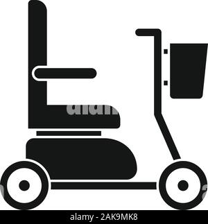 L'icône de fauteuil roulant électrique. Simple illustration de l'icône vecteur fauteuil roulant électrique pour la conception web isolé sur fond blanc Illustration de Vecteur