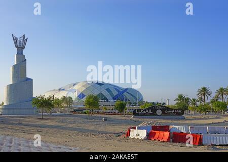 LUSAIL, QATAR -12 DEC 2019- Vue de l'arène de sports Lusail, une salle polyvalente située dans le village de sports d'Al Ahli Lusail, Qatar, près de Doha. Banque D'Images