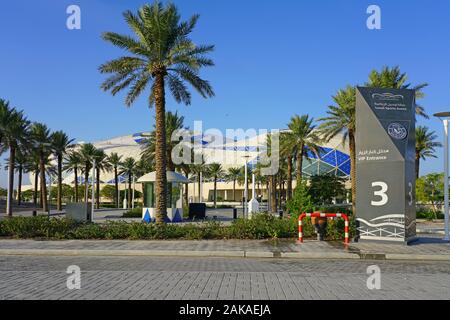 LUSAIL, QATAR -12 DEC 2019- Vue de l'arène de sports Lusail, une salle polyvalente située dans le village de sports d'Al Ahli Lusail, Qatar, près de Doha. Banque D'Images