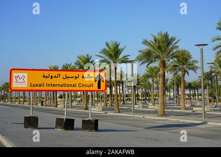 LUSAIL, QATAR -12 DEC 2019- Vue de l'arène de sports Lusail, une salle polyvalente située dans le village de sports d'Al Ahli Lusail, Qatar, près de Doha. Banque D'Images