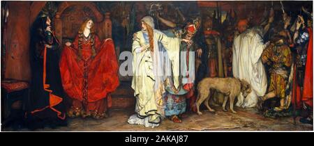 Edwin Austin Abbey, le Roi Lear, Acte I, scène I, (Cordelia's Farewell) , peinture, 1898 Banque D'Images