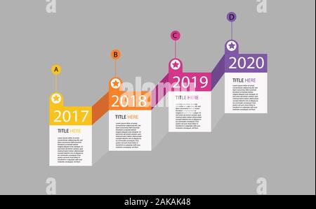 Vecteur de conception infographique Timeline et marketing Les icônes peuvent être utilisées pour la mise en page de workflow, diagramme, rapport annuel. L'infographie vecteur conception timeline te Illustration de Vecteur
