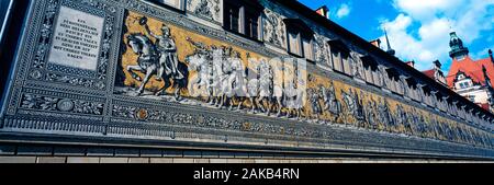 Procession des Princes (Furstenzug) murale, Dresde, Saxe, Allemagne Banque D'Images