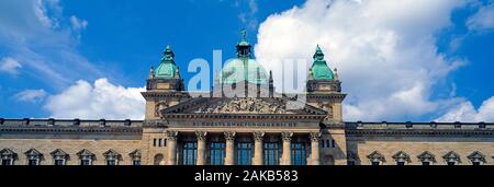 Façade de la Cour Administrative Fédérale, Leipzig, Saxe, Allemagne Banque D'Images