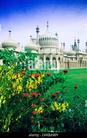 L'extérieur du Royal Pavilion, Brighton, England, UK Banque D'Images