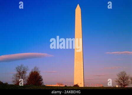 Washington Monument au coucher du soleil, Washington DC, USA Banque D'Images