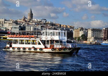 Port d'ISTANBUL - Détroit du Bosphore - TURQUIE Banque D'Images