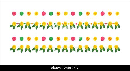 Illustration de Flower garland toran décoration pour Happy Diwali, Pongal et etc.. Illustration de Vecteur