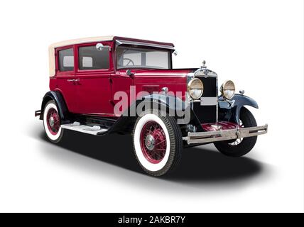 American Antique car isolated on white Banque D'Images