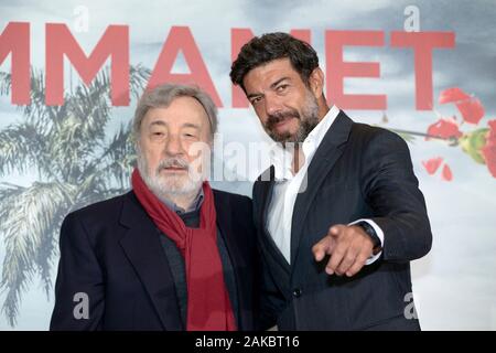 Pierfrancesco Favino et Gianni Amelio participant à la photocall de Hammamet à Rome Banque D'Images