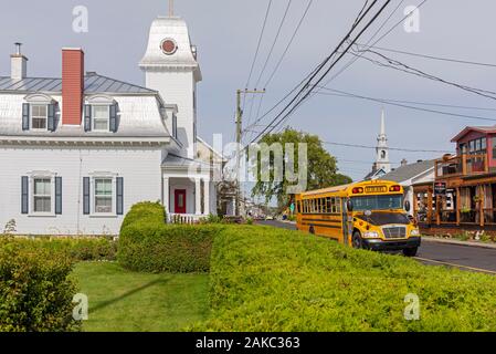 Canada, Province de Québec, Région de la Mauricie, Shawinigan, ville Sainte-Flore, School Bus Banque D'Images