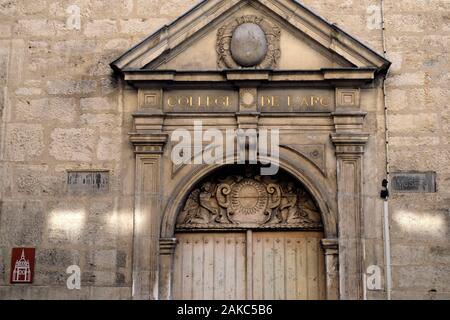 France, Jura, Dole, Collège de l'Arc, la passerelle du 1672 Banque D'Images