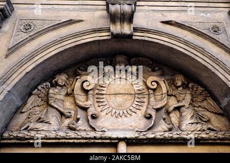 France, Jura, Dole, Collège de l'Arc, la passerelle du 1672 Banque D'Images