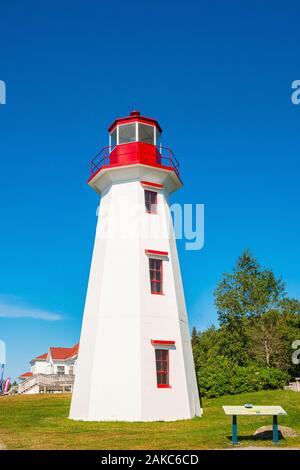 Canada, Quebec Province, région de Manicouagan, Les Bergeronnes, Cap de Bon Désir, Le Phare Banque D'Images