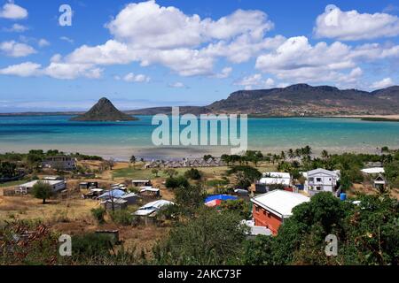 Madagascar, Diego Suarez, Antsiranana, région de Diégo-Suarez bay avec le Pain de Sucre Banque D'Images