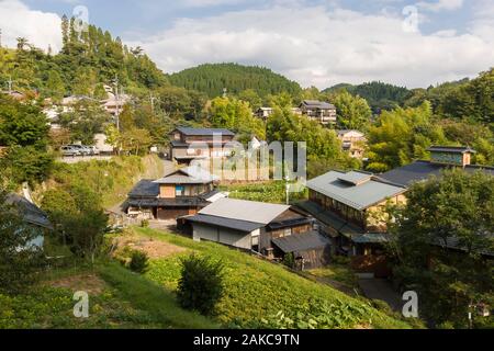 Le Japon, l'île de Kyushu, région de Kumamoto, Kurokawa Onsen, vue générale du village Banque D'Images