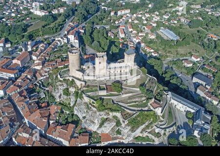 La France, l'Ariège, Foix, le château Banque D'Images