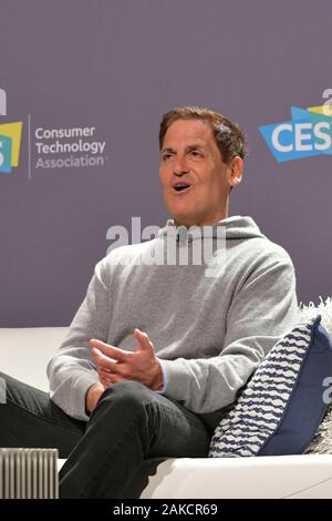 Las Vegas, NV, USA. 8 janvier, 2020. Mark Cuban s'exprimant lors de la conversation avec Mark Cuban au CES 2020 à Aria Resort & Casino à Las Vegas, Nevada le 8 janvier 2020. Credit : Damairs Carter/media/Alamy Punch Live News Banque D'Images