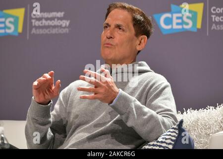 Las Vegas, NV, USA. 8 janvier, 2020. Mark Cuban s'exprimant lors de la conversation avec Mark Cuban au CES 2020 à Aria Resort & Casino à Las Vegas, Nevada le 8 janvier 2020. Credit : Damairs Carter/media/Alamy Punch Live News Banque D'Images