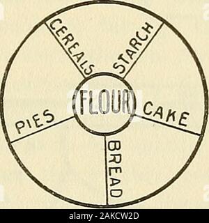 L'École de formation chaque trimestre Octobre, Novembre, Décembre 1915 . L'eam est dégagé par pain. Nous JSText ont examiné le sujet de gâteaux. En vertu de cela, nous avons étudié des theclasses : gâteaux gâteaux de beurre, quatre-quarts, gâteau de fruit, andcup gâteau. Sans beurre : sponge cake et angel food. Nous avons eu deux méthodes pour mélanger les gâteaux : 1. Défaire le beurre en crème. 2. Ajouter graduellement le sucre et la crème. 3. Ajouter les jaunes battus, si utilisés, et bien battre. 4. Ajouter les ingrédients secs tamisés et mixtes, en alternance avec le liquide. 5. Couper et plier raidement battus dans les blancs. Flouk et ses utilisations. 207 II. 1. Casser les œufs dans le mélange bol wit Banque D'Images