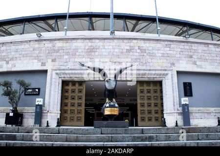 Besiktas sports club appartient à la grande avenue Inonu stadium. Icône Sport club Black Eagle. Elle a été fondée en 1903. Banque D'Images