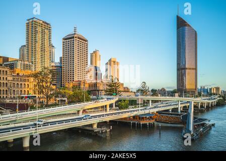 L'horizon de Brisbane, capitale du Queensland, Australie Banque D'Images