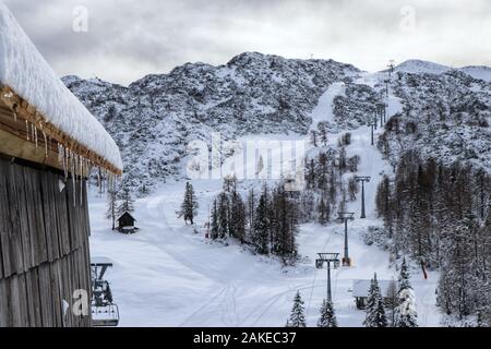 Station de ski de Vogel, parc national du Triglav, en Slovénie Banque D'Images