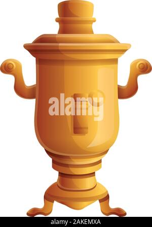 L'icône jaune samovar. Caricature de l'icône vecteur samovar jaune pour la conception web isolé sur fond blanc Illustration de Vecteur