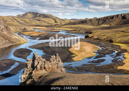 Le sud de Fjallabak, Islande. Septembre 2017 Banque D'Images