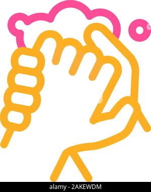 Laver les mains avec du savon Aperçu L'icône Illustration Illustration de Vecteur