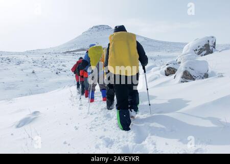 Randonnée Sur Neige Banque D'Images
