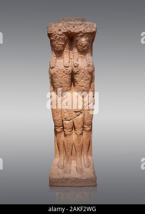 L'un des earkliest grec ancien connu de graves, à partir de la stèle en Béotie Tangra, 6e 100 avant J.-C., Musée National Archéologique d'Athènes, Cat no 56. Contre Banque D'Images