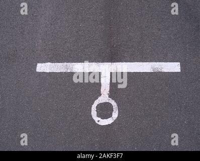 La marelle en détail sur l'abandon de l'école Banque D'Images