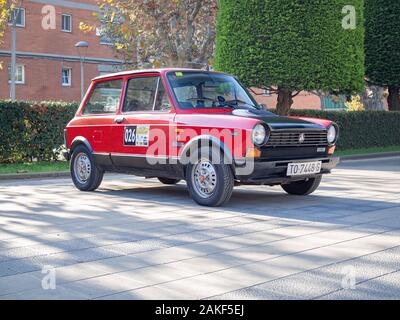 MONTMELO, ESPAGNE-30 novembre 2019 : 1982 AUTOBIANCHI A112 Abarth Fiat 131 (A112) Banque D'Images