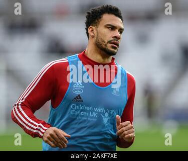 4e janvier 2020, stade de la lumière, Sunderland, Angleterre ; Sky Bet League 1, Sunderland v Lincoln City : Jordanie Willis (4) de Sunderland au cours de l'échauffement avant-match Crédit : Iam brûler/News Images Banque D'Images