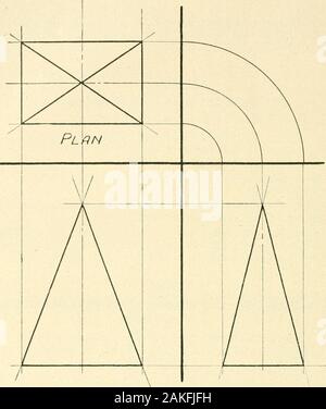 Les boiseries et le dessin mécanique . ull lignes. 5. Au lieu de les pointillés utilisés sur l'utilisation de verre lignes lightprojection. 6. Comme un nouveau problème faire un autre dessin à l'aide de mesurer-ments, d'un prisme rectangulaire 4x2XG1//2. Remarque : Les méthodes utilisées dans les exercices 2 à 3 peuvent être appliedto tout solides géométriques. Voir Fig. 159. Tirer autant de vues asare nécessaires pour tous les détails des objets. Leçon n°4 pour faire un dessin de travail du premier objet à construire 1. Sélectionnez l'objet d'un morceau simple problème. 2. Les détails de l'étude et de prendre ses mesures. 3. Puis faire un dessin de grand format. Banque D'Images